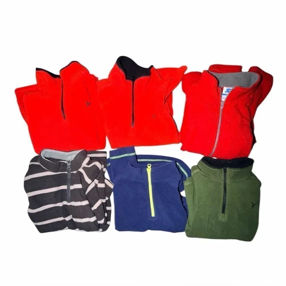 6 pc Boys Size 6-7 Fleece Lot Jacket Pullovers Old Navy Starters Jumping Beans